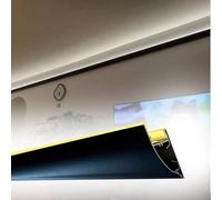 Jievmrs Led Channel Black Led Track Ceiling Crown Molding Lighting, 5 6 8 10 12 15 20 ft Led Channel for Led Strip, Wall Trim Lighting Aluminum Profile for Home(11ft)