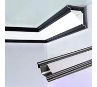 Jievmrs Led Channel Led Crown Molding Lighting Channel for Wall Ceiling Edge, Flexible Indirect Lighting Aluminum Profile for Room, Decorative Led Light Diffuser Cove(8m/26.2ft)