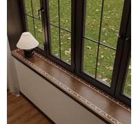 Jievmrs PU Leather Cushion Mat for Window Sill, Windows Ledge Protective Cover Pad for Decor Furniture, Customizable Bay Window Cushion Window Edge Mats(Brown,100x40cm/39.4x15.7in)