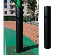 Jievmrs Round Pole Safety Padding Fit 10-33cm Post, Basement Pole Cover Warp Protector Cushioning, Playground Parking Lots Basketball Courts Large Column Pads(Black,Dia 7" (18cm))