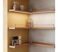 Jievmrs Set of 6 Shelf Bar Railing for Hanging Shelving, Kitchen Cabinets/Bookcase Storage Guard Rail, Protects Against Falls Fence Rod for Ornaments(8in/20cm)