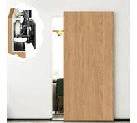 Jievmrs Trackless Ghost Door Hardware System for Pocket Doors, 2.3-13ft Sliding Barn Door Hardware Track Kit, Interior Wooden Door Slides Rollers Set(12.2ft/373cm)
