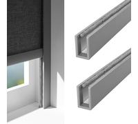 Jievmrs U-Shaped Light Blocking Strips for Window Shades, 2Pcs Window Frame Light Gap Blockers with End Cap, Bedroom/Nursery Side Blackout Strips(Gray 2pcs,140cm/55.1inch)