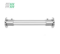 Jievmrs Wardrobe Rail Silver Clothes Rail Rods Metal，Heavy Duty Closet Organizer Pole for Balcony, Sturdy Clothing Hanger Storage Bar with Screws, Easy to Install(130cm/4.3ft)