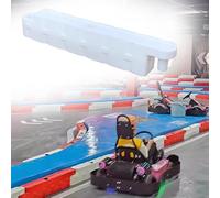 Jievmrs Water-Filled Bumper Car Racing Track, Go Kart Lane Fence Obstacle Course for Square, Large Shopping Mall/Play Centres Racing Track Road Blocks(White,Small)