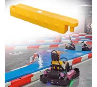 Jievmrs Water-Filled Bumper Car Racing Track, Go Kart Lane Fence Obstacle Course for Square, Large Shopping Mall/Play Centres Racing Track Road Blocks(Yellow,Small)