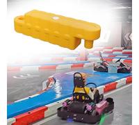 Jievmrs Water-Filled Bumper Car Racing Track, Go Kart Lane Fence Obstacle Course for Square, Large Shopping Mall/Play Centres Racing Track Road Blocks(Yellow,Large)