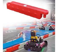 Jievmrs Water-Filled Bumper Car Racing Track, Go Kart Lane Fence Obstacle Course for Square, Large Shopping Mall/Play Centres Racing Track Road Blocks(Red,Small)