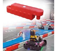 Jievmrs Water-Filled Bumper Car Racing Track, Go Kart Lane Fence Obstacle Course for Square, Large Shopping Mall/Play Centres Racing Track Road Blocks(Red,Large)