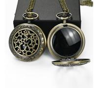 JIEXUAN Black Obsidian Scrying Mirror, Obsidian Feng Shui Mirror, Witches Mirror Presents, Witchcraft kit Divination Tools (Pocket Watch-1)
