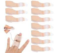 JIEYAO 10 Pcs Buddy Straps for Fingers, Dual-Use Fabric Finger Splint, Finger Loops Tapes Soft Buddy Tape Finger Straps Flexible Cuttable Bunion Corrector Hammer Toe Corrector for Broken Toe & Finger