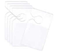 JIEYAO 3 x 5'' 5 Pcs Clear Parking Permit Holder, Transparent Parking Passes Hanging for Car, Car Vertical Parking Lot Pass Rear View Mirror Hanger Parking Permit Hang Tag for Cars Trucks SUVs