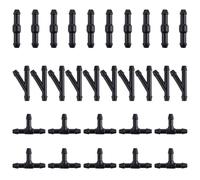 JIEYAO 30 Pcs Windshield Wipers Hose Connectors, 2-Way + 3-Way I/T/Y 3 Type Windshield Hose Kit Water Washer Pipe Adapter Universal Wiper Fluid Windscreen Jet Tubing for Universal Car Washer Nozzles