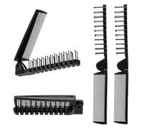 JIEYAO 4 Pcs Folding Comb, Travel Foldable Brush Comb, Compact Pocket Hair Comb Double Headed Hair Brush Small Folding Hair Brush Anti-Static Hairdressing Tools for Men Women