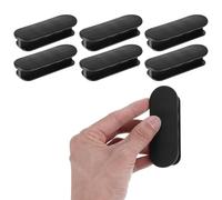 JIEYAO 6 Pcs Self Adhesive Handles, Handle Helper for Kitchen Cabinet Knobs Drawer Window Sliding Closet Push Pull Helper Stick-on HandlesABS Plastic Furniture Pulls for Windows Door Drawer(Black)