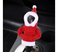 JIEYAO Christmas Hoodie Car Gear Shift Cover, Xmas Auto Shift Knob Cover Decor Funny Car Shifter Knob Protector Red Mini Hoodie Shift Cover Interior Car Accessories