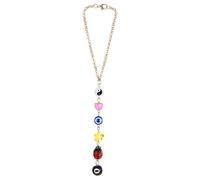 JIEYAO Evil Eye Car Hanging Ornament, Good Lucky Days Car Charm Rear View Mirror Car Charm Lanyards Beaded Decor Cute Boho Evil Eye Ladybug Yin Yang Symbol Car Decor Accessories