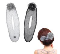 JIEYAO Pack of 2 Flower Hair Bun Roller, Twist Hairstyle Bun Hair Accessories, Ball Hair Clip, Bun Hair Clip, Fast and Easy Lazy Hair Curler, Deft Bun Maker, Elegant Lazy Curler for Women and Children