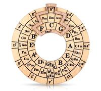 JIEYAO Wooden Melody Tool, Circle of Fifths Wheel Chord Tool, Music Nomad Guitar Tools Wood Chord Wheel Music Transpose Accessories Musical Songwriter Educational Tool for Notes Chords Key Signature