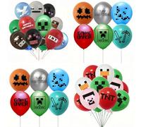JIEYFC Birthday Balloons, Pixel Party Decor Set,36PCS Latex Balloons Gaming Theme Decorations for Boys Girls Adults,Perfect for Birthday Parties, Room Deco & Party Favors. (36pcs)