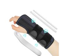 JIEYUCHU Wrist Support Brace, Carpal Tunnel Wrist Splint with Metal Splint Stabilizer, Helps Relieve Pain Relief of Exercise, Click The Mouse, Writting, for Men and Women (Right Hand, M)