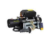 JIEYUGH Electric Winch，with Hawse Fairlead,Off-Road Waterproof Steel Cable Winch，with Roller Fairlead & Mounting Plate，for Towing Off Road Trailer(4500LB)