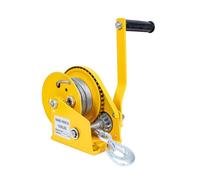 JIEYUGH Hand Winch, 1200/1800/2600lbs,Two-Way Ratchet Winch,with Steel Cable & Hook,for Pulling, Lifting & Recovery(1800LBS,20M)