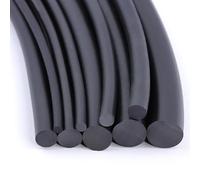 JIEYUZYUO 0M/10Ft Nbr Sealing Strip Solid Black Nitrile Rubber Strip,O Cord Nbr Rubber Seal Gasket Diameter 10Mm to 50Mm/Color/21Mm