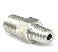 JIEYUZYUO 1/16" 1/8" 1/4" 3/8" 1/2" 3/4" Npt Male Reducer Nipple Sus316L Stainless Steel Pipe Fitting Connector Coupler 3000 Psi/Color/1L4 inch Npt to 1L2