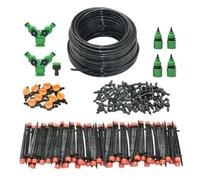 JIEYUZYUO 1/4" Hose Drip Irrigation System 360 Degree Adjustable 8 Hole Sprinkler Kit Garden Wateinserting Ground Micro Flow Dripper/25M Kit/Size