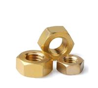 JIEYUZYUO 1/5/10/50Pcs Copper Hex Hexagon Nut for M2 M2.5 M3.5 M4 M5 M6 M8 M10 M12 M14 M16 M18 M20 M22 M24 Screw Bolt Metric Thread/Color/M18 *1Pc