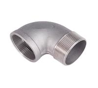 JIEYUZYUO 1/8" 1/4" 3/8" 1/2" 3/4" 1" 1-1/4" 1-1/2" 2" 3" Bsp Female to Male 90 Degree Elbow,Ss 304 Pipe Fitting Connector/Npt Ss304/1/8"
