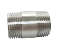 JIEYUZYUO 1/8" 1/4" 3/8" 1/2" 3/4" 1" 1-1/4" 1-1/2" 2" Bspt Male Round Nipple Connector 201/304 316 Stainless Steel Pipe Fitting Water Gas/Ss316/1"