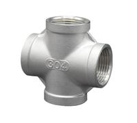 JIEYUZYUO 1/8" 1/4" 3/8" 1/2" 3/4" 1" 2" 3" Bsp Npt Female 4 Way Splitter 201 304 316 Stainless Steel Pipe Fitting Connector Coupler/Bspt Ss316/3/4"