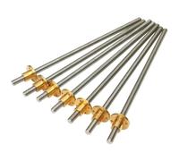 JIEYUZYUO 1 Pcs T10 Stainless Steel Screw,for CNC 3D Printer, Length 100-1000Mm 2/4/8/10/12/14Mm Trapezoidal Spindle Screw and Nut/800Mm/Pitch 2Mm 8Mm