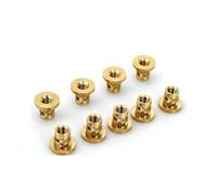 JIEYUZYUO 10/20Pcs Brass Hot Melt Insert Knurled Flange Copper Nut Thread Heat Molding Injection Embedment T-Type Nut M2 M2.5 M3/M3.5 M4 M5 M6 M8/ Color/M2.5 * 4.6*Od4.6 20Pc