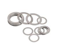 JIEYUZYUO 100Pcs Ss 304 Super Ultra Thin Flat Washer Thick 0.1/0.2/0.3/0.5Mm Ultrathin Shim Plain Gasket,M14 M15 M16 M17 M18/17 * 22 * 0.3/100Pcs