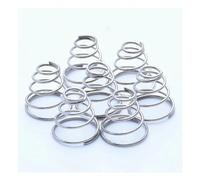 JIEYUZYUO 10Pcs Multi Size Mini Stainless Steel Tower Pressure Spconjoined Conical Compression Contact Springel/0.6 * 4-8 * 10Mm