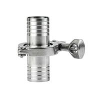 JIEYUZYUO 19Mm/25Mm/32Mm/38Mm/51Mm Sanitary Hose Barb Set Ferrule Od 50.5/64Mm + 1.5" 2” Tri Clamp + Silicgasket Stainless Steel Ss304/ Color/45Mm * Ferrule 64