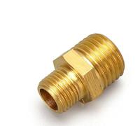 JIEYUZYUO 1Pc Brass Pipe Hex Nipple Fitting Quick Coupler Adapter 1/8 1/4 3/8 1/2 3/4 1 Bsp Male to Male Thread Water Oil Gas Connector/6 Fen