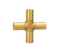 JIEYUZYUO 1Pc Fittings Connector Copper Pagoda Air Fuel Water Tube Brass Barb Pipe Fitting Barbed Joint Coupler Adapter/4 Way/Od12 Mm