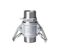 JIEYUZYUO 1Pcs 1/2"-4"Camlock Quick Coupling Pipe Connector A+D Type/B+F Type Camlock Fittings Homebrew Mpt FPT Barb Adapter/B and F Type/Dn15