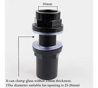 JIEYUZYUO 2-10Pcs Black 1/2"~1 1/2" PVC Pipe Fittings Aquarium Fish Tank Connector Overflow Thread Water Supply Accessories Joint/25Mm/2Pcs