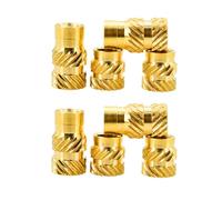 JIEYUZYUO 50Pcs/100Pcs M1.4 M1.6 M1.7 M2 M2.5 Brass Insert Nut Hot Melt Knurled Thread Heat Injection Molding Embedment Copper Nut Length 2/3/4Mm/Length 2Mm/M1.7(Od2.5Mm)100Pcs
