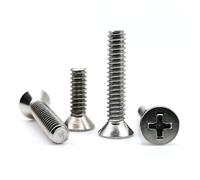 JIEYUZYUO 50Pcs UNC 2#-56 4#-40 6#-32 8#-32 10#-24 Us Coarse Thread Ss 304 Phillips Flat Countersunk Head Bolt Screw/1"_50Pcs UNC 4-40