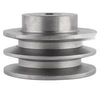 JIEYUZYUO Od 80Mm Belt Pulley Double Groove 2A Head Iron Outer Motor Pulley Diesel Generator V-Belt Pulley/12Mm