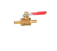 JIEYUZYUO Red Handle Copper Small Valve 6Mm 8Mm 10Mm 12Mm Hose Barb Inline Brass Water Oil Air Gas Fuel Line Ball Valve Pipe Fittings/Od10Mm/1Pcs