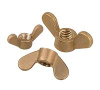 JIEYUZYUO Wing Nuts 5/10Pcs,M3/M4 M5 M6 M8 M10 M12 Copper Wing Nut Brass Butterfly Nut Hand-Tight Screw Cap/10Pcs/M3