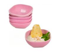 JIfengan Dip Bowls Set - 4.5 OZ Mini Prep Bowls, Condiments Server Dishes for Soy, Dessert, Vinegar,BBQ and Party Dinner (Pink)