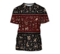 JIFENLI Mens 3D Print t-Shirts Pharaoh Anubis 3D Print T-Shirt Ancient Egyptian God T Shirt Vintage Tee Shirts Streetwear Tops Tops Clothing